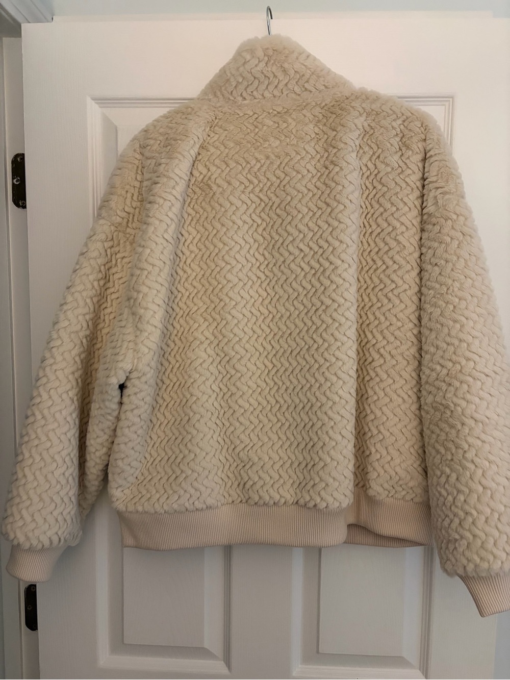 Abercrombie & Fitch Cream Teddy Zip Jacket - Picture 6 of 6